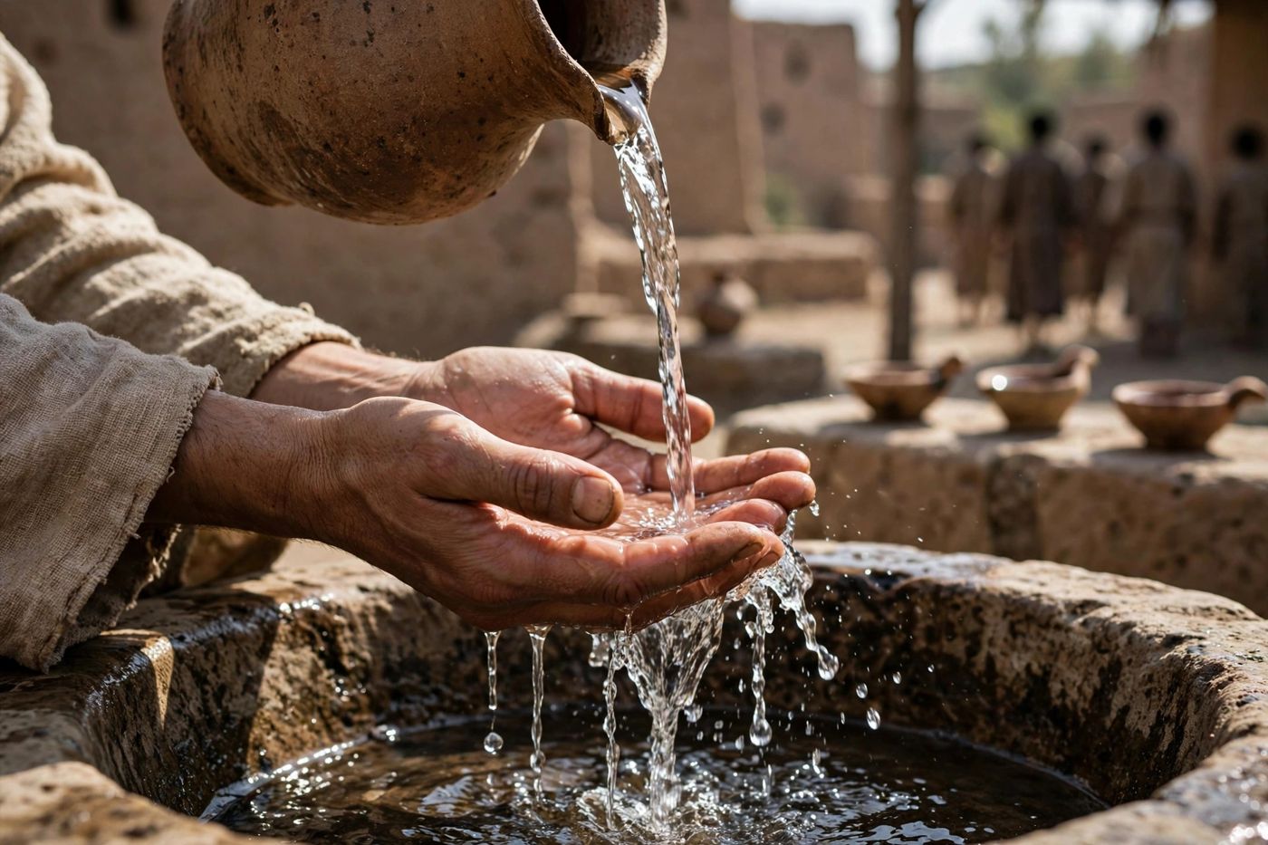 "'Wash you, make you clean' (v. 16) — the command this chapter genuinely gives, held together with the whitening only God can give. (Created