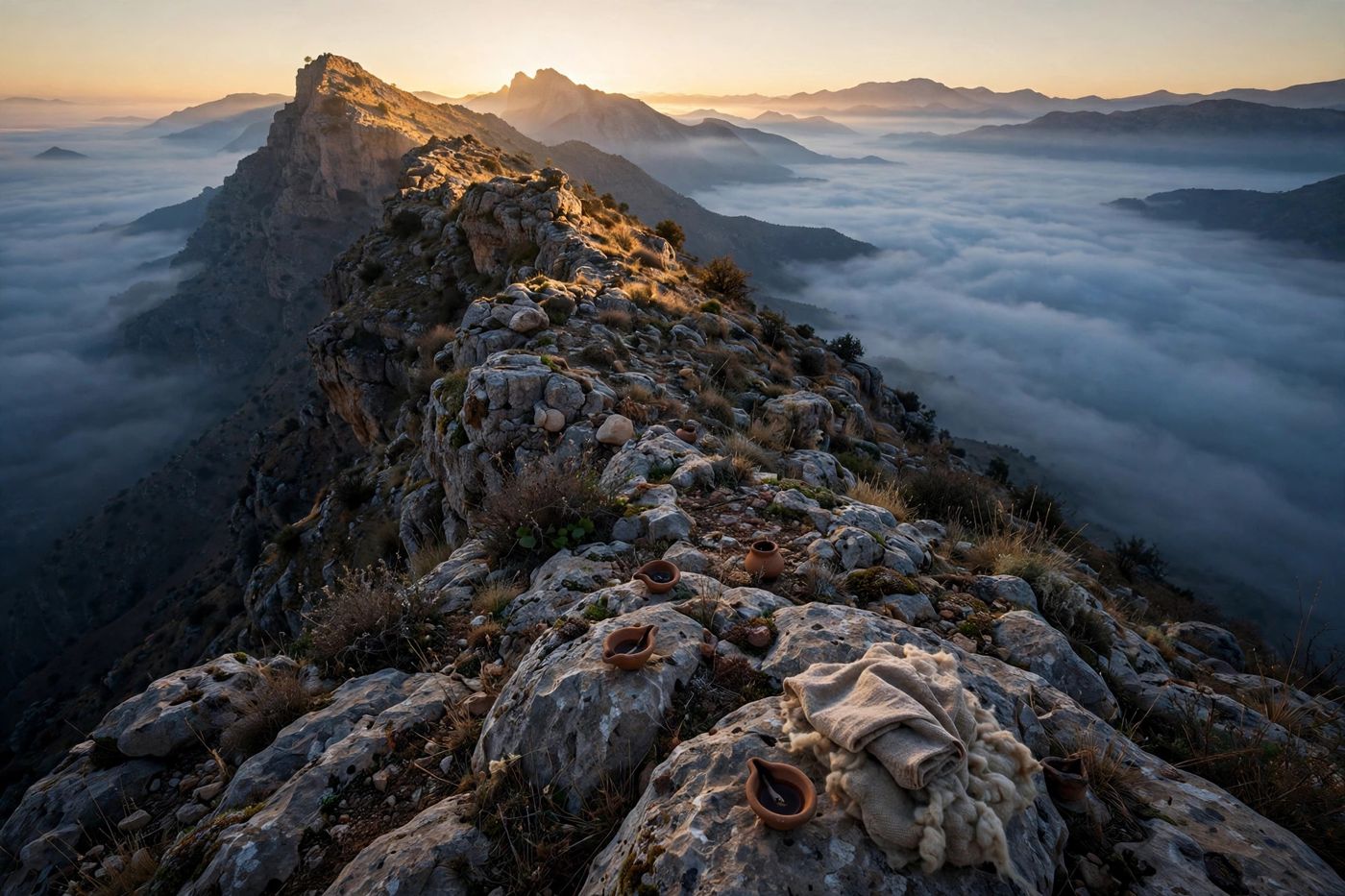 "Established in the top of the mountains — the height Isaiah promises is given, not surveyed. (Created image.)"