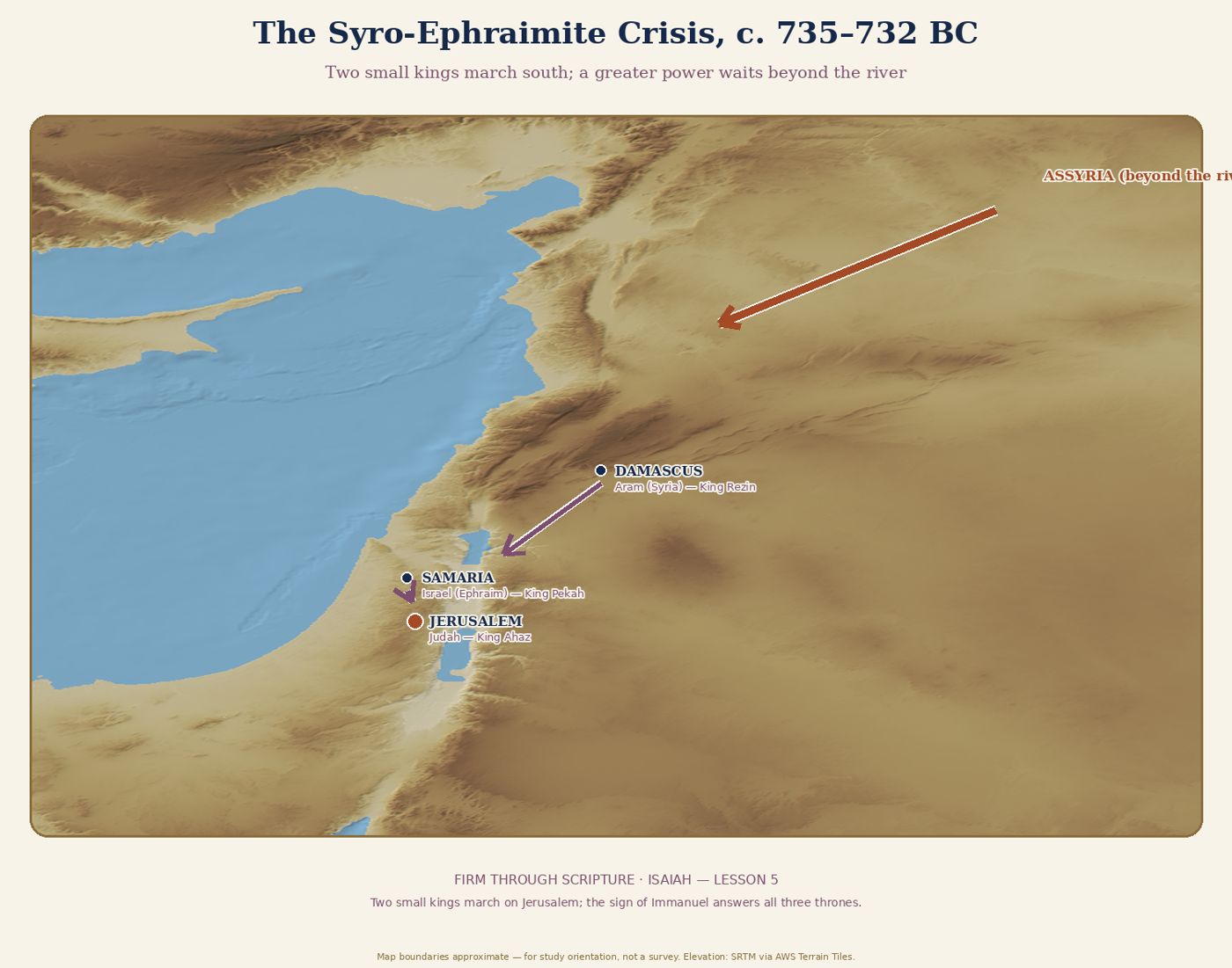 The Syro-Ephraimite Crisis, c. 735–732 BC.