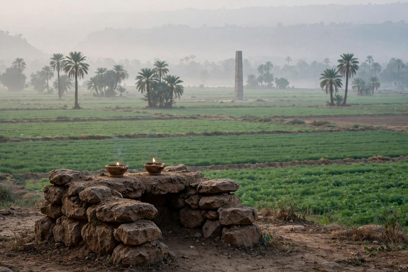 "'An altar to the LORD in the midst of the land of Egypt, and a pillar at the border thereof' (19:19) — worship planted where the idols trem
