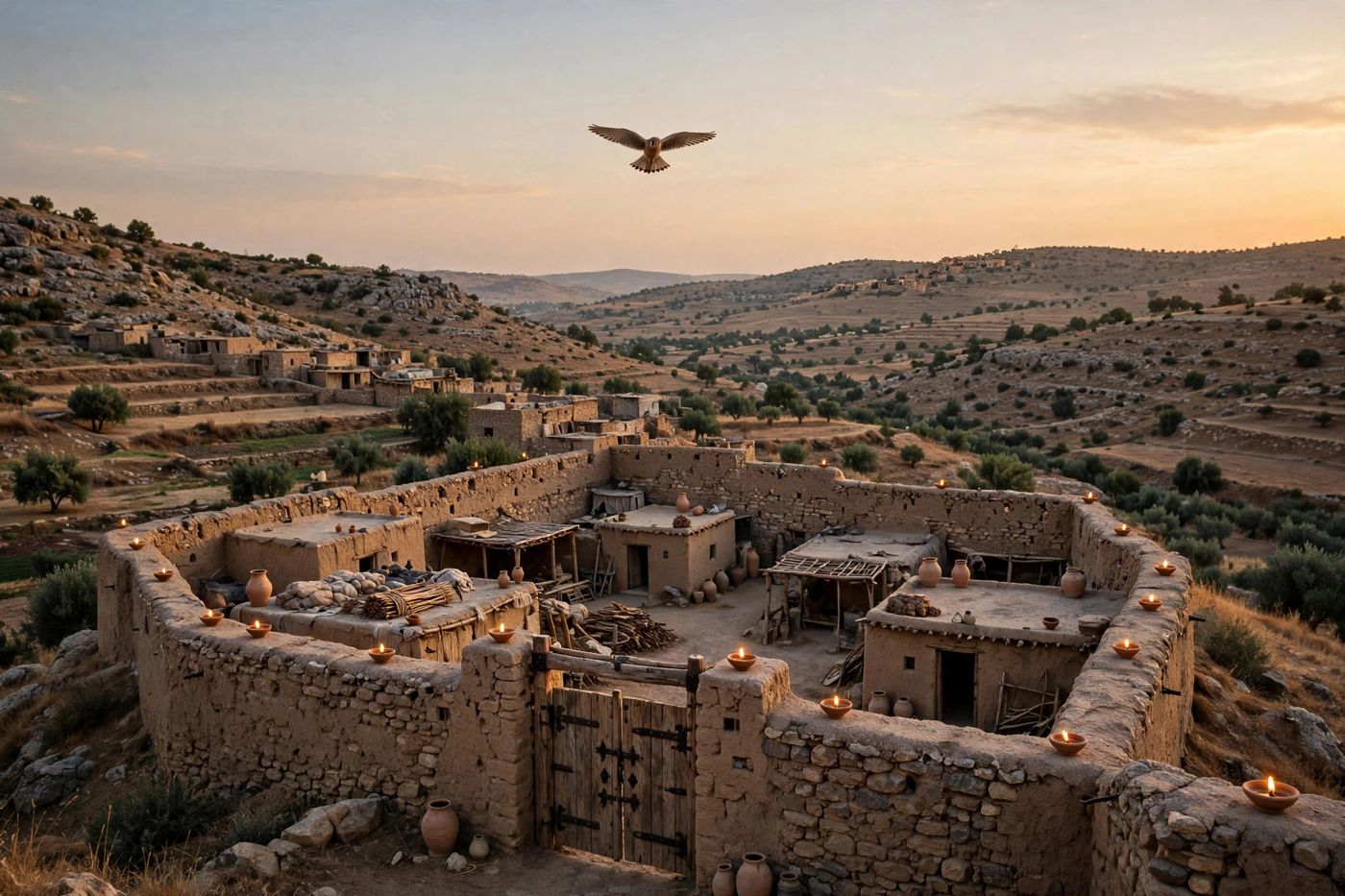 "As birds flying, so will the LORD of hosts defend Jerusalem — defending, delivering, passing over, preserving (31:5). (Created image.)"