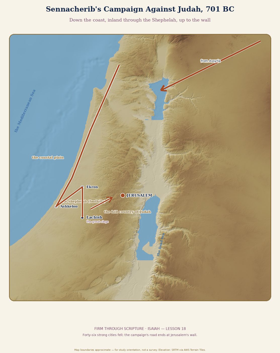 Sennacherib's Campaign Against Judah, 701 BC.