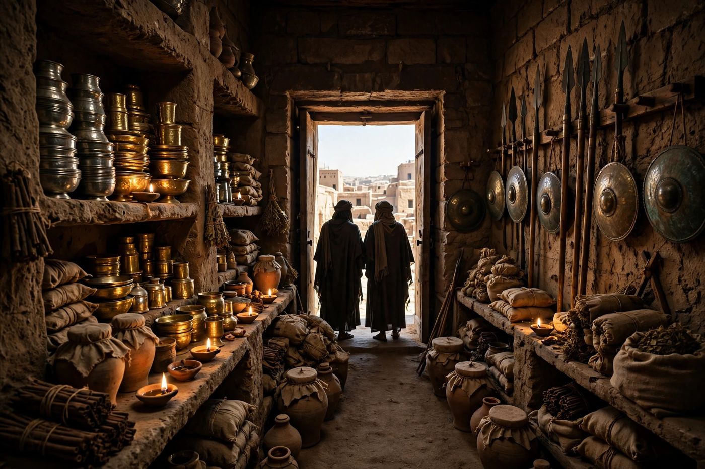 "He shewed them all the house of his armour, and all that was found in his treasures — the tour that became an inventory of exile (Isaiah 39