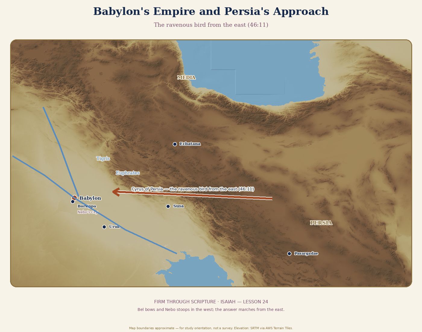Babylon's Empire and Persia's Approach.