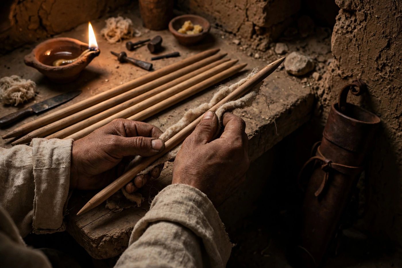 "Made, polished — and hidden. The Servant's weapon years were spent in the quiver, by the Maker's choice, not by accident. (Created image.)"