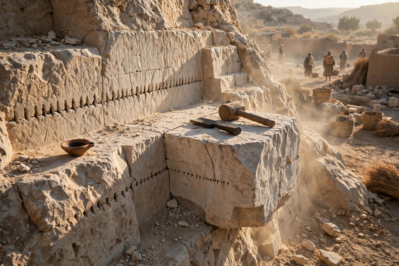 "Look unto the rock whence ye are hewn — a stone's origin is written in the pit it was cut from. So, says God, is yours. (Created image.)"
