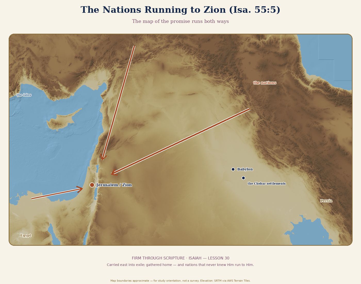 The Nations Running to Zion (Isa. 55:5).