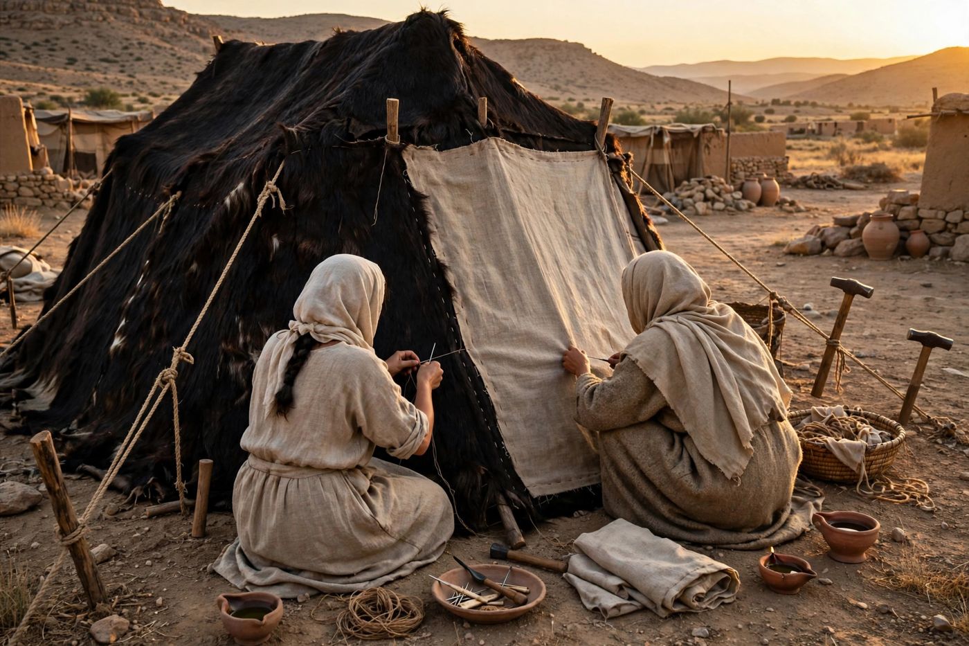 "Enlarge the place of thy tent… lengthen thy cords, and strengthen thy stakes (54:2) — expansion pictured as housework done in faith. (Creat