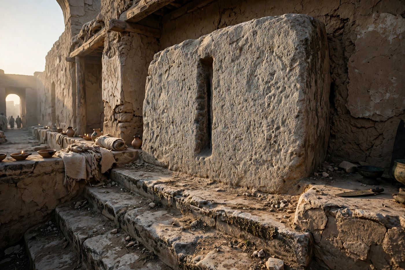 "In mine house and within my walls — a place and a name, cut where it cannot be cut off. (56:5) (Created image.)"